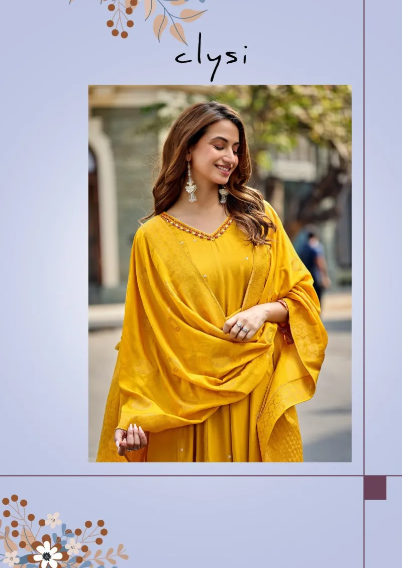 Zafira By Clysi Muslin Khatali And Thread Work Kurti Bottom With Dupatta